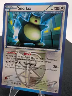 POKEMON 2012 SNORLAX (Team Plasma) 101/135- PLASMA STORM-RARE-REGULAR - Image 1