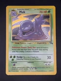 Muk - 13/62 - Fossil - Holo Rare - Unlimited - Pokemon TCG WOTC - LP - Image 1