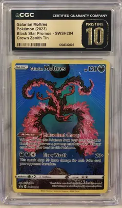 Galarian Moltres SWSH284 Pokemon Sword & Shield Promo CGC Pristine 10 - Image 1