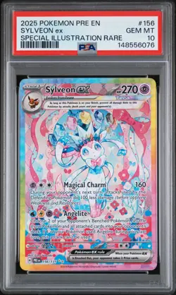 2025 POKEMON PRE EN-PRISMATIC EVOLUTIONS #156 SYLVEON EX PSA 10 - Image 1