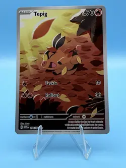 Tepig 096/086 NM – Illustration Rare Holo – 2025 TCG Pokemon White Flare - Image 1