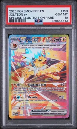 Jolteon ex Pokemon Prismatic Evolutions Special Illustration Rare 153/131 PSA 10 - Image 1