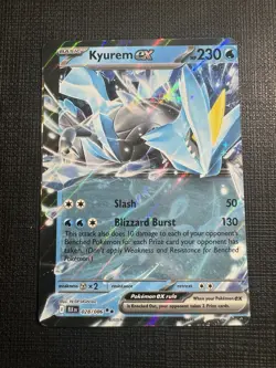 Pokemon Black Bolt Kyurem Ex Miscut Error Holo 028/085 NM - Image 1