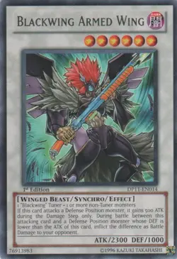 1x (NM) Blackwing Armed Wing - DP11-EN014 - Rare - 1st Edition YuGiOh - Image 1