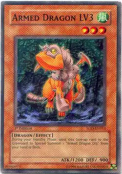 1x (P) Armed Dragon LV3 - SOD-EN013 - Common - 1st Edition YuGiOh - Image 1