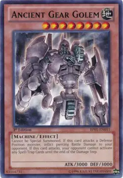 1x (P) Ancient Gear Golem - BP01-EN011 - Rare - 1st Edition YuGiOh - Image 1