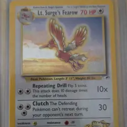 Pokemon Lt. Surge's Fearow Gym Heroes 007/132 Holo Rare 70 HP English Card - Image 1