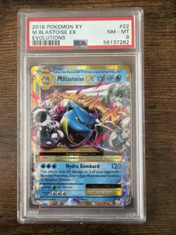 Pokemon TCG Blastoise EX XY Evolutions 2016 Holo Rare Card 21/108 CGC 8 - Image 1
