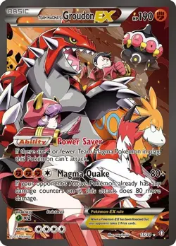 Team Magma's Groudon EX - 15/34 - Pokemon Double Crisis XY Full Art Rare Card LP - Image 1