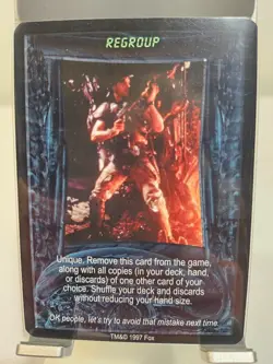 REGROUP - Aliens Predator CCG Rare Card Fox Premiere VTG 1997 - Image 1
