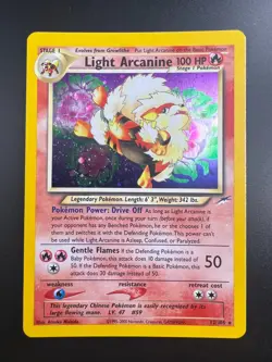 Light Arcanine - 12/105 - Pokemon Neo Destiny Unlimited Holo Rare Card WOTC NM - Image 1