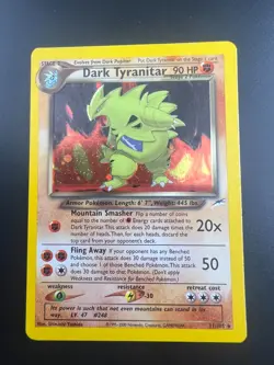 Dark Tyranitar - 11/105 - Pokemon Neo Destiny Unlimited Holo Rare Card NM - Image 1