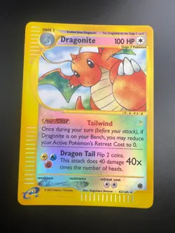 Dragonite - 43/165 - Pokemon Expedition Reverse Holo Rare Card NM - Image 1