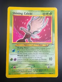 Shining Celebi - 106/105 - Pokemon Neo Destiny Unlimited Holo Rare Card WOTC MP - Image 1