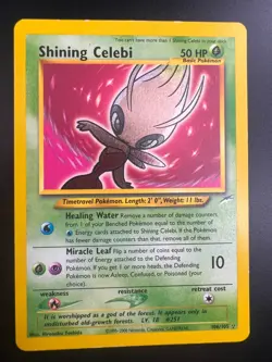 Shining Celebi - 106/105 - Pokemon Neo Destiny Unlimited Holo Rare Card WOTC LP - Image 1