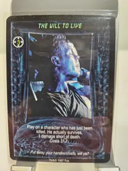 THE WILL TO LIVE - Aliens Predator CCG Rare Card Fox Premiere 1997 VTG - Image 1
