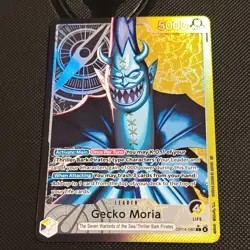 Bandai One Piece CCG Gecko Moria Leader Foil Card OP14-080 - Image 1