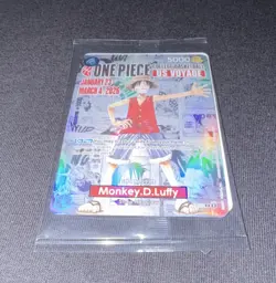 Rare One Piece Monkey D. Luffy College Basketball US Voyage Promo SHIRT AND CARD - Image 3