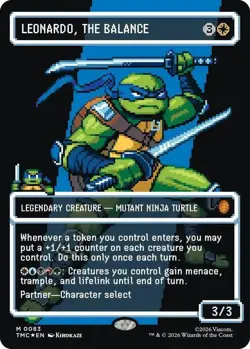 MTG Leonardo, the Balance 0083 Surge Foil TMNT Mint - Image 1