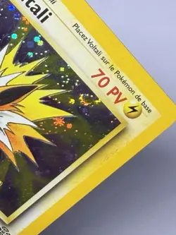 2000 Vintage Pokemon FRENCH Unlimited Jungle Voltali-Jolteon Holo SWIRL 4/64 LP - Image 2