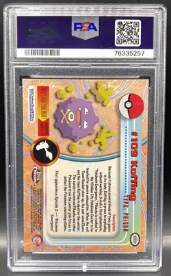 2000 Topps Chrome Pokemon TV Koffing #109 Holo PSA 8 NM-MT - Image 2
