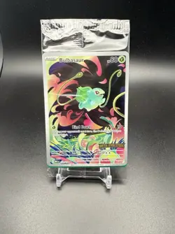 SEALED Pokemon Mega Evolution Bulbasaur 133/132 Illustration Rare Stamped Promo - Image 1
