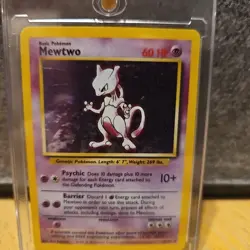Pokemon TCG Mewtwo Base Set 10/102 Holo Foil Rare Moderate Play Classic - Image 3