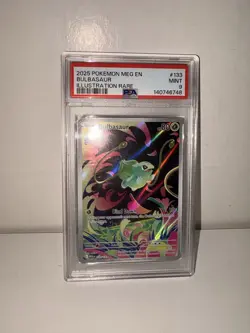Pokemon Bulbasaur 2025 Mega Evolution Illustration Rare #133 PSA 9 - Image 1