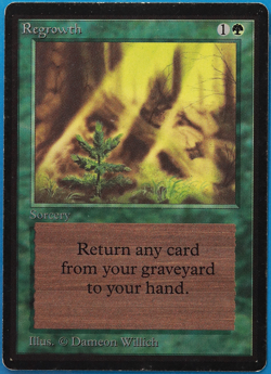 Regrowth Beta PLD Green Uncommon MAGIC THE GATHERING CARD (ID# 500778) ABUGames - Image 1