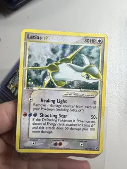 HUGE SWIRL 2005 EX Deoxys GOLD STAR Latias Holo Foil 105/107 Pokemon DMG - Image 3