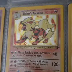 Pokemon Blaine's Arcanine Gym Challenge 1/132 Holo Rare 90 HP Unlimited - Image 1