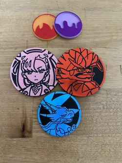 Pokemon Flip Coin Lot 60-65 Plastic Embossed Collectibles - Image 3