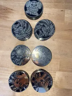 Pokemon Flip Coin Lot 60-65 Plastic Embossed Collectibles - Image 5