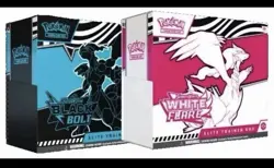 Pokemon Black Bolt and White Flare Elite Trainer Box ETB Set of 2 Sealed - Image 1