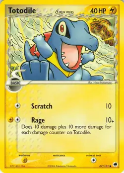 Totodile - 67/101 Dragon Frontiers - Pokemon TCG - 2006 - Image 1