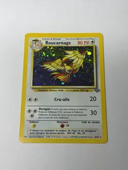 2000 Vintage Pokemon FRENCH Unlimited Jungle Roucarnage-Pidgeot Holo 8/64 NM/LP - Image 1