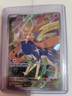 Pokemon Zacian 100/094 Me02: Phantasmal Flames Holo Rare 130 HP Basic Limit Bre… - Image 1