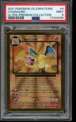 PSA 9 MINT Pokemon Charizard Celebrations Ultra Premium Collection 4/102 - Image 1