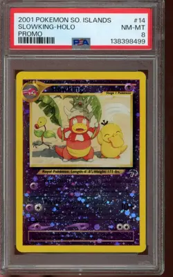 PSA 8 NM-MT Pokemon Slowking Southern Islands Promo Holo 14 - Image 1