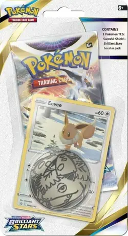 Pokemon Brilliant Stars Checklane Blisters Eevee NEW SEALED! - Image 1