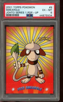 PSA 6 EX-MT Pokemon Smeargle Johto Series 1 Pop-Up Topps Promo 9 - Image 1