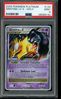 PSA 9 MINT Pokemon Giratina LV.X Platinum Holo 124/127 - Image 1