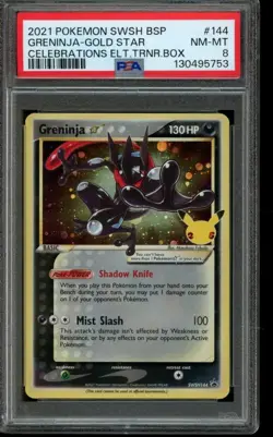 PSA 8 NM-MT Pokemon Greninja Sword & Shield Black Star Promo Holo SWSH144 - Image 1