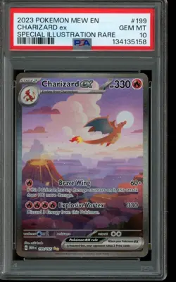 PSA 10 GEM MINT Pokemon Charizard ex 151 Special Illustration Rare 199/165 - Image 1
