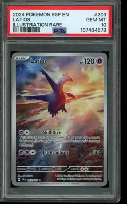 PSA 10 GEM MINT Pokemon Latios Illustration Rare 203/191 - Image 1