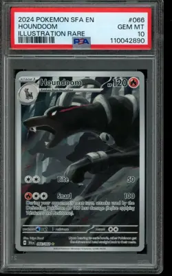 PSA 10 GEM MINT Pokemon Houndoom Shrouded Fable Illustration Rare 066/064 - Image 1