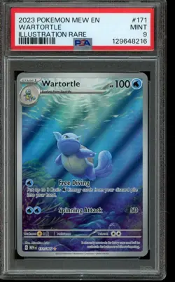 PSA 9 MINT Pokemon Wartortle Scarlet & Violet 151 Illustration Rare 171/165 - Image 1