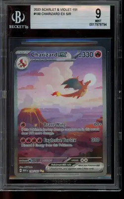 BGS 9 MINT Pokemon Charizard EX 151 Special Illustration Rare 199/165 - Image 1