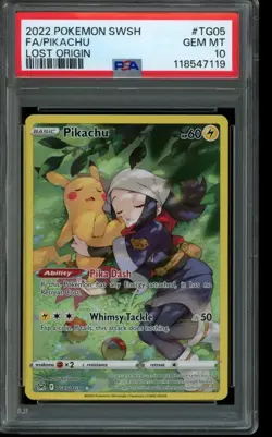 PSA 10 GEM MINT Pokemon Pikachu Lost Origin Full Art TG05/TG30 - Image 1