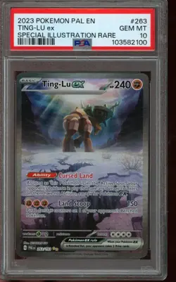 PSA 10 GEM MINT Pokemon Ting-Lu ex Paldea Evolved Special Illustration 263/193 - Image 1
